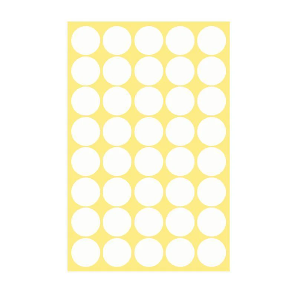 8/13/25/50Mm Colour Sticker Dots Adhesive Round Labels Circular Scrapbooking White 25Mm 40 Sheet Scrapbooking Stickers