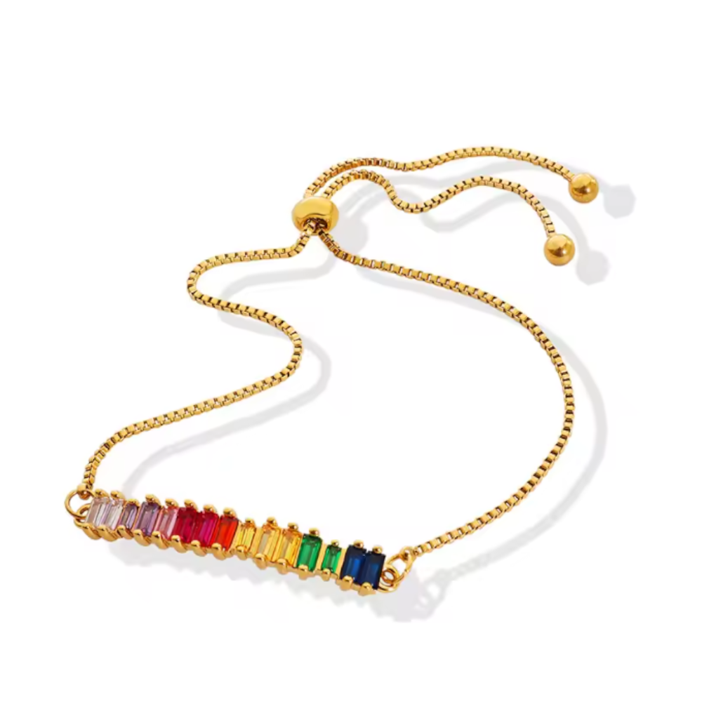 Contrast Zircon Titanium Steel Bracelet Bracelets