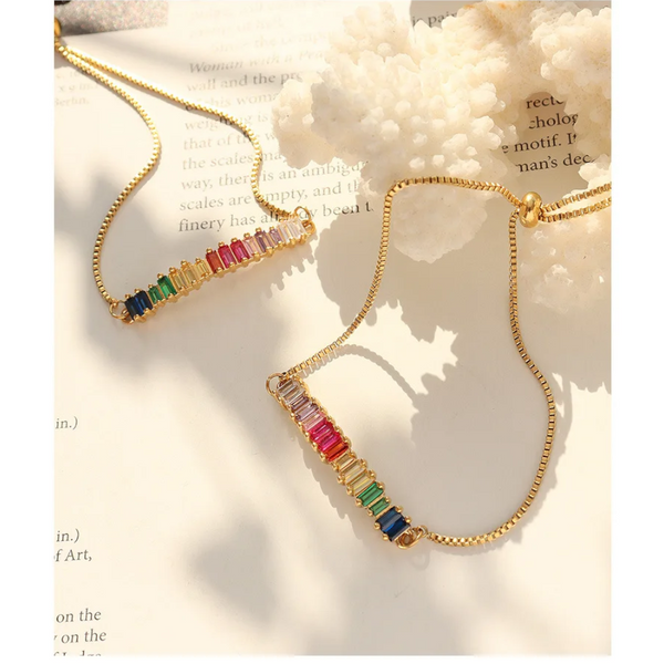 Contrast Zircon Titanium Steel Bracelet Bracelets