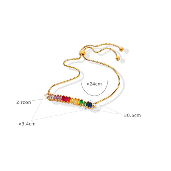 Contrast Zircon Titanium Steel Bracelet Bracelets