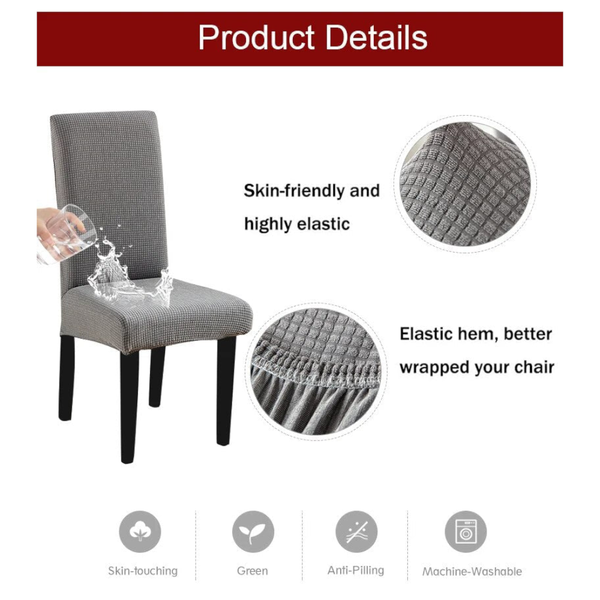 Chair Cover Cypress Green Corn Kernels Waterproof Universal Size Dining Room Slipcovers