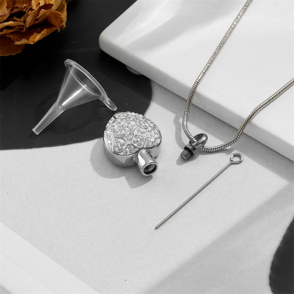 Veile Studios Cremation Necklace For Ashes Stainless Steel Pendant Holder Memorial Jewelry Necklaces & Pendants