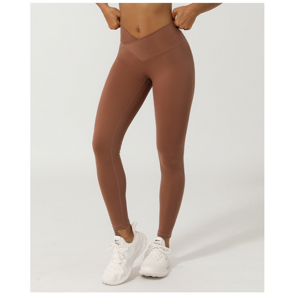 Cross V Shaped Yoga Cropped Pants Without T Line Peach Hip Lifting Fitness Quick Drying Sports Activewear Pants