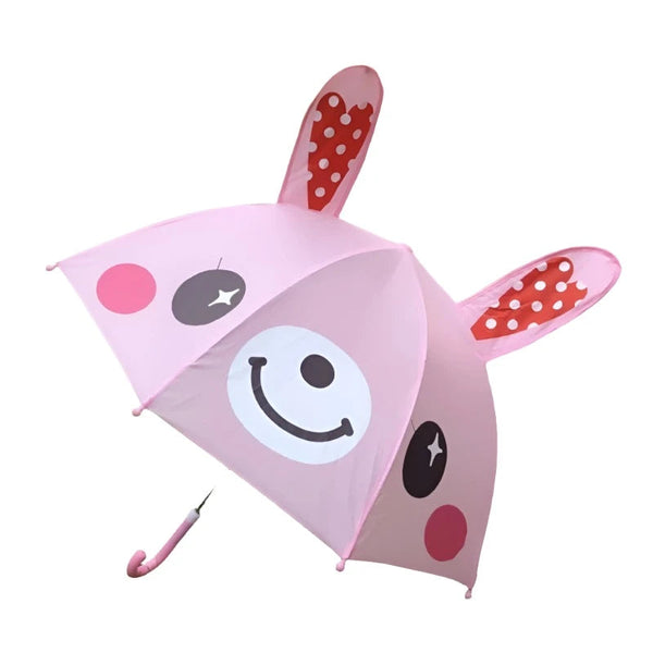 Cute Cartoon Children Umbrella Long Handled 3D Ear Modeling For Boys And Girls Umbrellas
