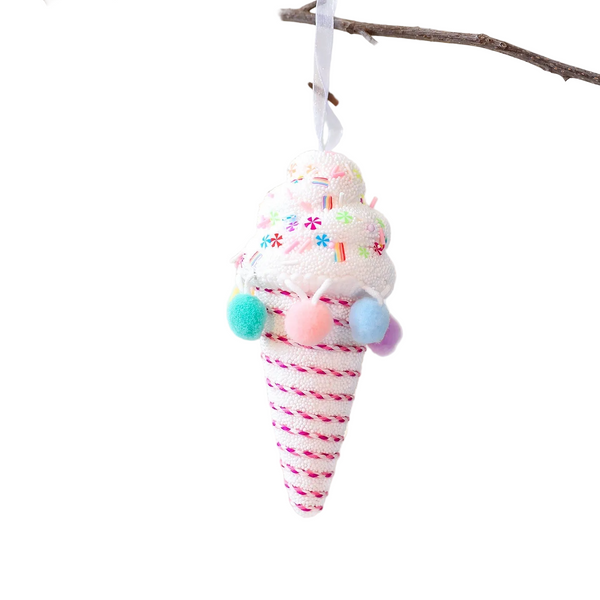 Saint Yuan New Christmas Macaron Foam Hanging Decor Ice Cream Candy Tree Decoration Home Window Display Ornament Seasonal Decorations