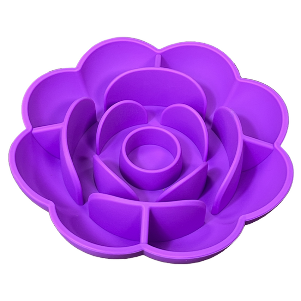 New Dog Bowl Pet Feeder Licking Silicone Slow Flower Dog Bowls
