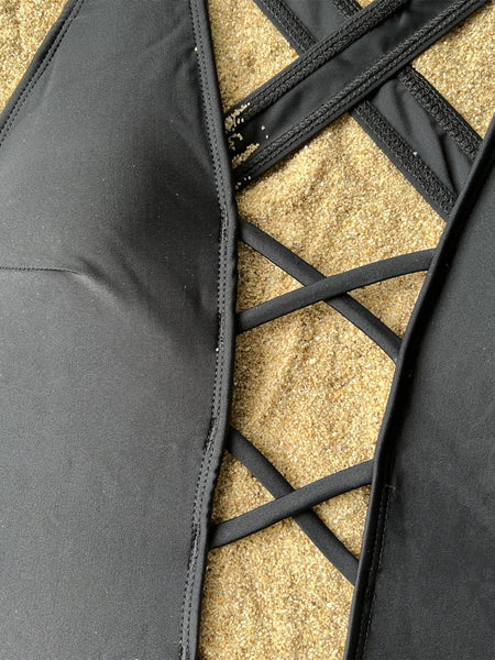 One Piece Swimsuit  Bikini Womens Backless Solid Color Swimwear