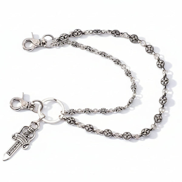 Defensive Metal Full Sword Pants Chain Hip Hop Anti Theft Cross Waist Body Chains