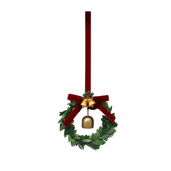 Santa Yuan New Bell Wreath Christmas Tree Ornament Decoration Display Window Hanging Seasonal Decorations