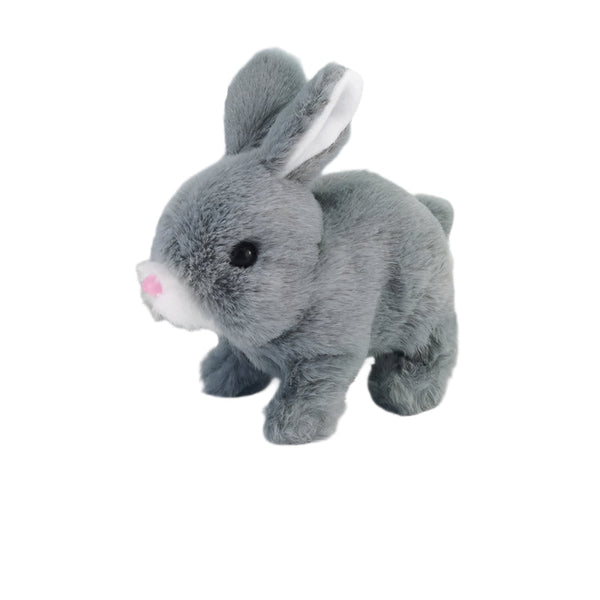 2025 Upgraded Interactive Bunny Toy. Hops Walks Talks Shakes Ears. Plush Gift For Kids (Grey). Plush Toys