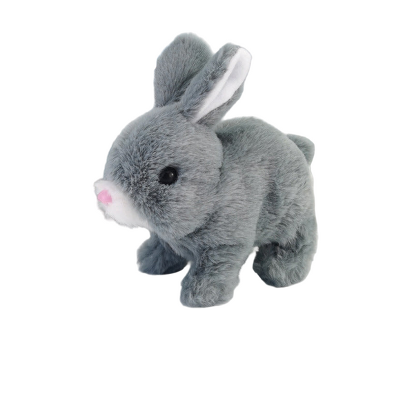 2025 Upgraded Interactive Bunny Toy. Hops Walks Talks Shakes Ears. Plush Gift For Kids (Grey). Plush Toys