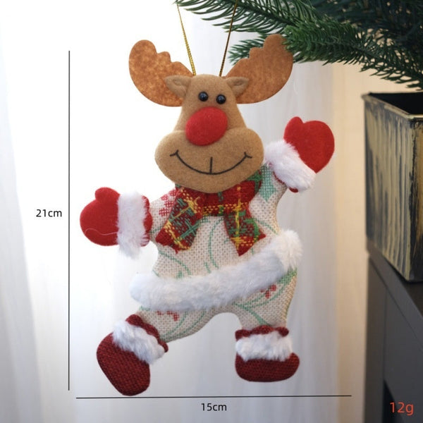 Christmas Dancing Bear Snowman Reindeer Hanging Ornament For Tree Seasonal Decorations