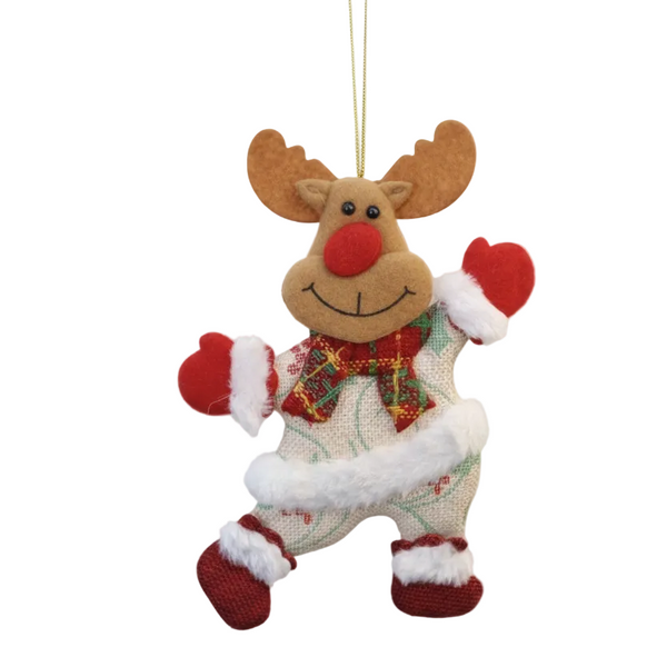 Christmas Dancing Bear Snowman Reindeer Hanging Ornament For Tree Seasonal Decorations