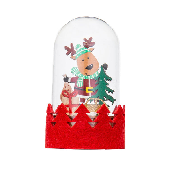 Christmas Decoration Led Wooden Figurine Cartoon Santa And Reindeer Window Display Seasonal Decorations