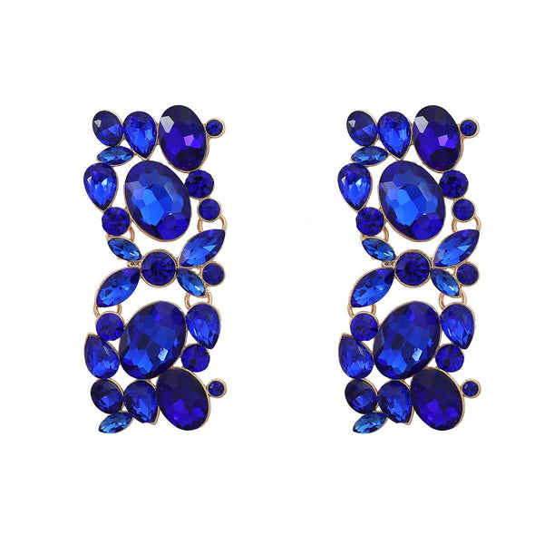 Veile Studios Full Diamond Square Women's Alloy Inlaid Exaggerated Earrings