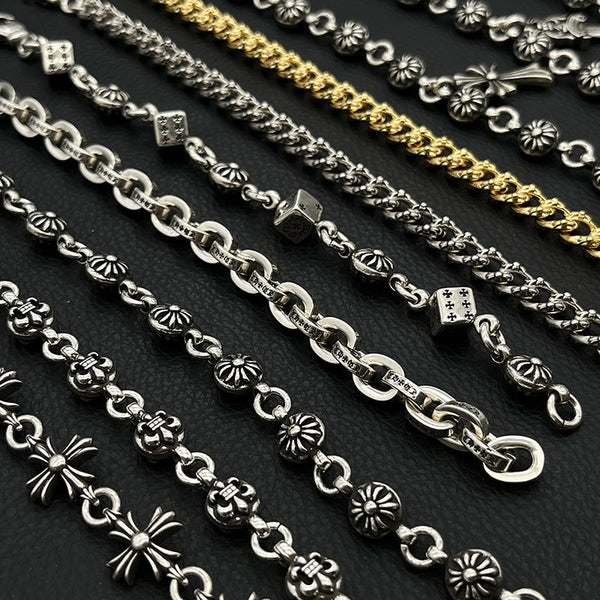 Sword Letter Cross Flower Dice Scout Ball Full Bracelet Bracelets
