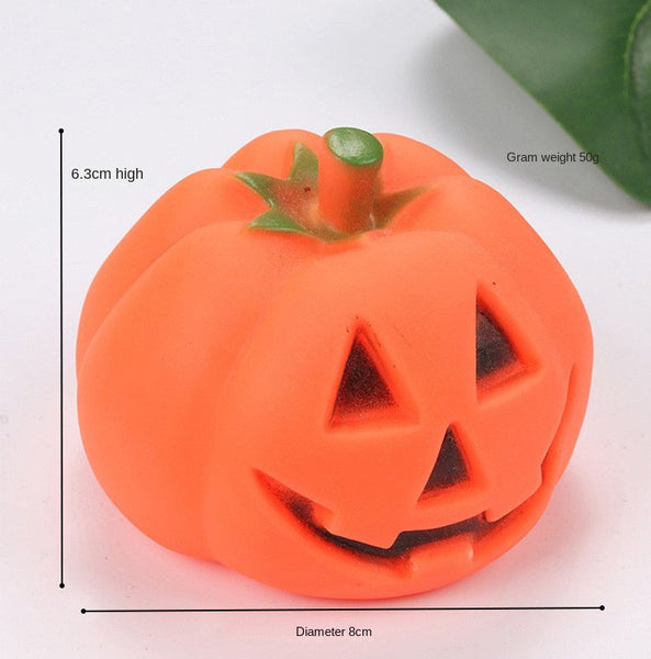 Halloween Pumpkin Toy For Pets Interactive Rubber With Sound Dogs Chew And Play Dog Toys