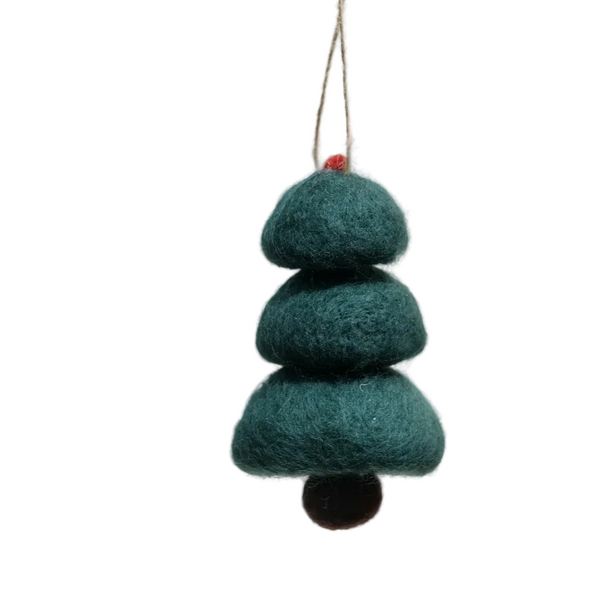 Christmas Mini Three Layer Felt Tree Ornament For Holiday Decoration Diy Craft Hanging Seasonal Decorations