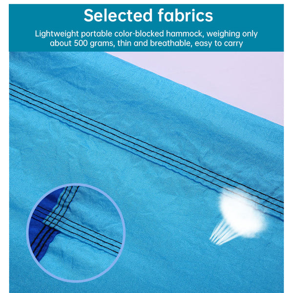 Light Double Nylon Camping Hammock With Straps. Great For Trips Beach Yard & Garden. Hammocks