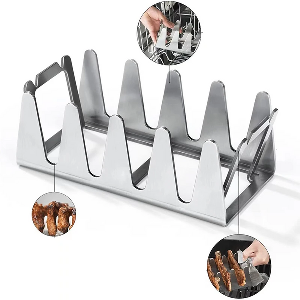 Practical Bbq Rib Rack Multi Grill Stainless Steel Roasting Racks Tools Barbecue Tools