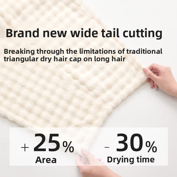 French Style Dry Hair Cap For Adults Extra Large And Thick Strong Water Absorption Quick Drying Care One Piece Head Wrap Towel Towels & Washcloths