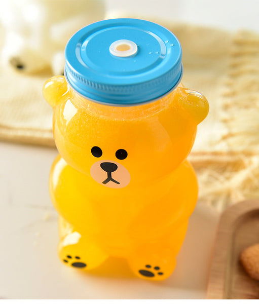 Bear Straw Cup With Lid Glass Cups & Saucers
