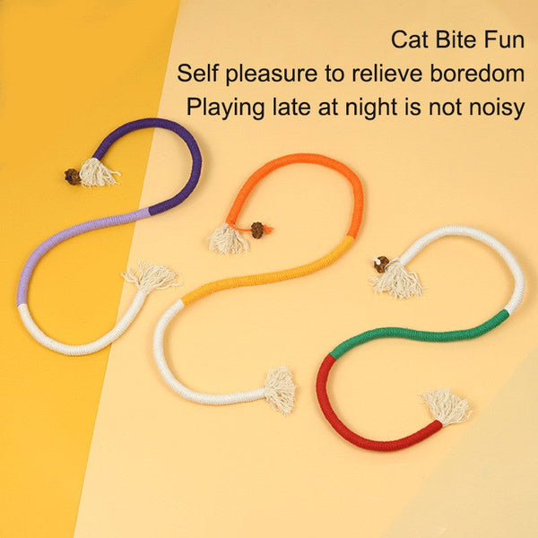 Cat Bite Rope Toy For Self Pleasure Relieve Stress Grind Teeth Clean Teasing Stick Supplies Cat Toys
