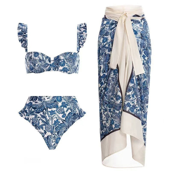 Bikini Swimsuit Summer French Split Set Swimwear