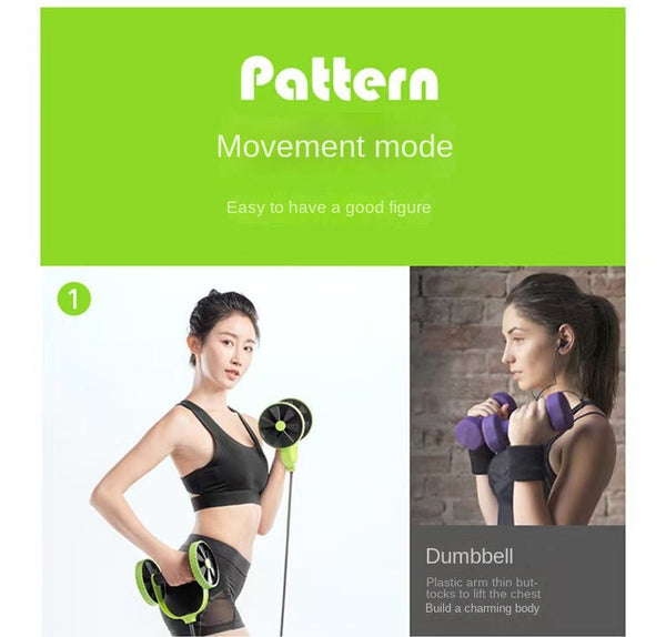 Cross Border Multi Functional Abdominal Trainer Wheel Twist Plate Roller Premium Rotating With Pull Rope Abdominal Machines