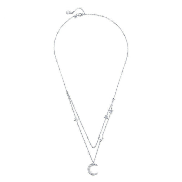 Starlight Moon Pure Silver S925 Plated Necklace Necklaces & Pendants