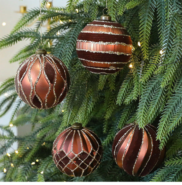 Hand Painted Christmas Ball Decorations 8Cm/12Pcs Matte Balls Tree Ornaments Seasonal Decorations