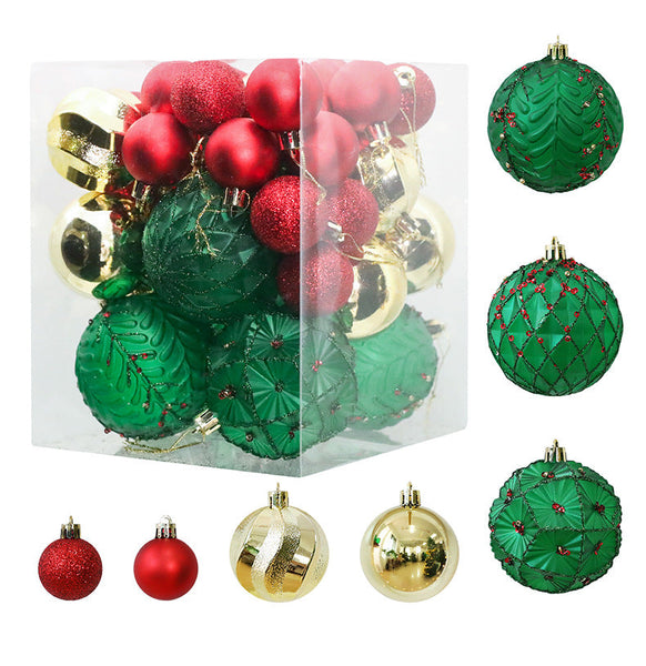 Saint Yuan Electroplated Christmas Ball Set 36Pcs Tree Decorations Window Display Personality Ornament Seasonal Decorations