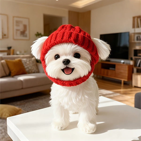 Autumn And Winter Warm Windproof Halloween Knitted Fighting Dog Hat Dog Clothing & Shoes
