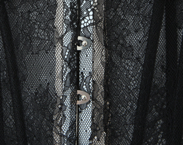 Lace Splicing Fitted Waistband Top With Strap Tube Tops