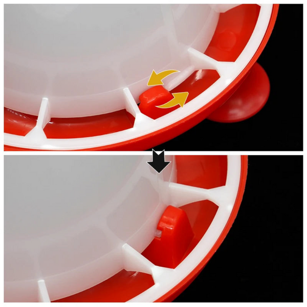 New 1.5Kg Chicken Duck Feeder Bucket With Leg Poultry Food Fountain Hen Lid Handle Feeding Watering Supplies Small Animal Supplies