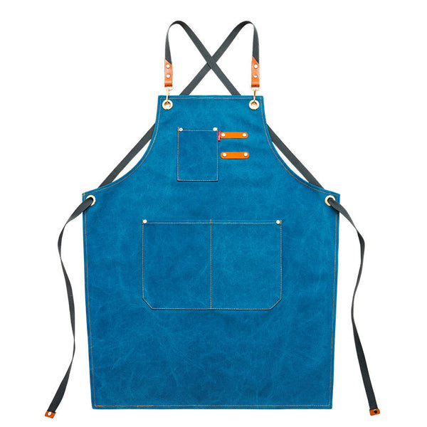 Cowboy Thick Canvas Apron Work Clothes Printing Aprons
