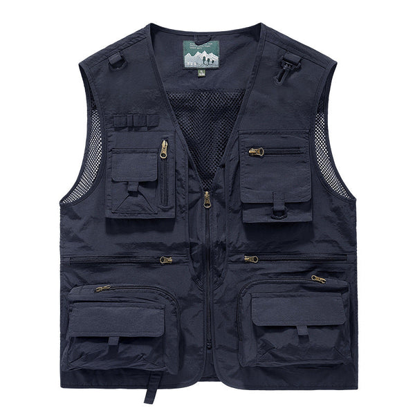 Menas Summer Tactical Vest: 14 Pocket Mesh Ideal For Hiking Fishing Photography & Work Vests