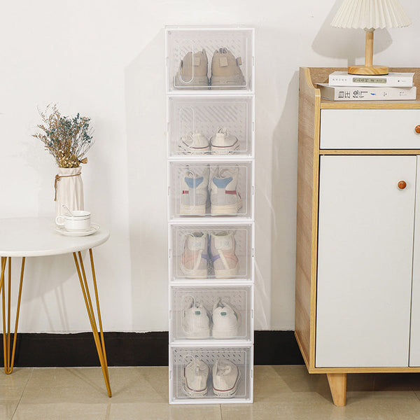 Foldable Shoe Storage Box Stackable Cabinet Dustproof Organizers Rack Shelf Shoe Organisers