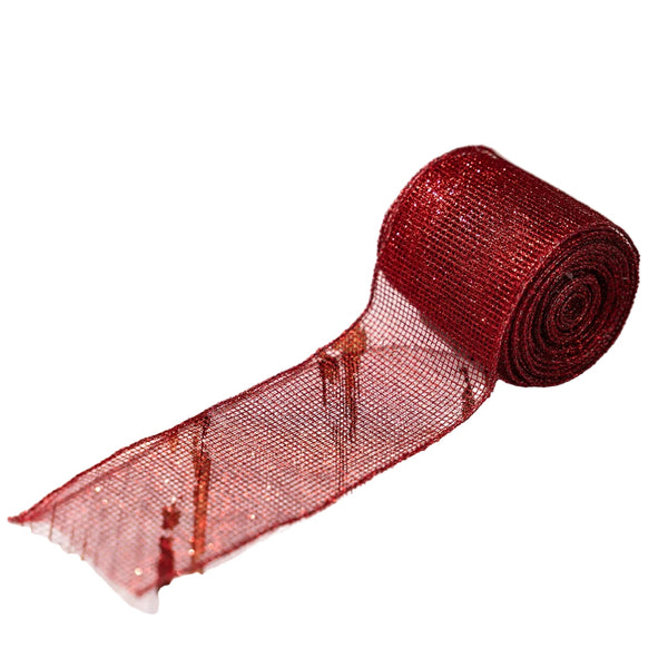 Christmas Tree Ribbon Roll Diy Decorative Bow Satin Red Tulle Gift Box Decoration Seasonal Decorations