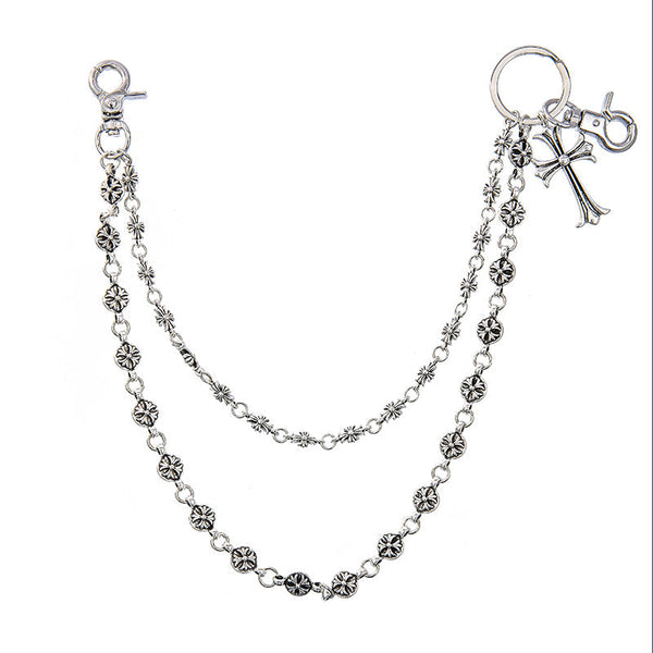 Cross Sword Waist Chain Lobster Buckle Pendant Jeans Bag Hanging Body Chains