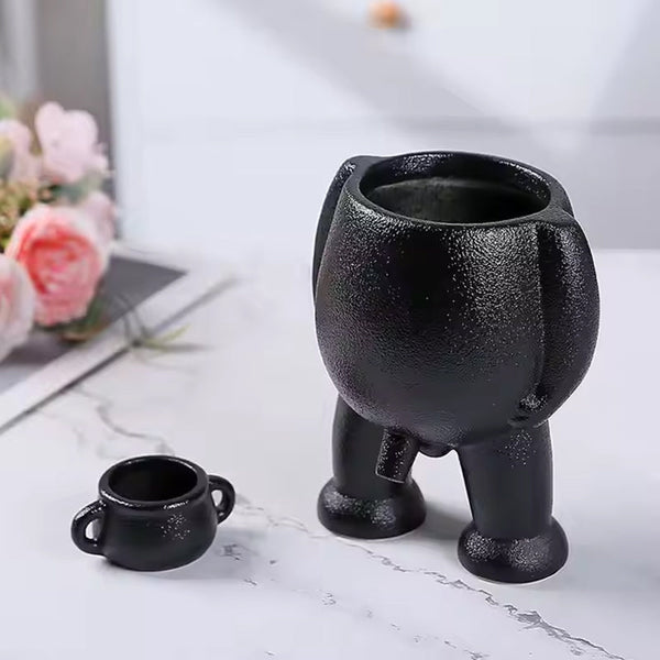 Funny Peeing Vase Planter: A Whimsical Decor Piece For Your Home Or Garden. Ideal Succulents And Makes Great Novelty Gift! Vases