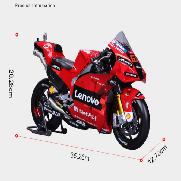 Meichi Figure 1:6 Ducati Grand Motorcycle Simulation Alloy Racing Ornament Toy Model Seasonal Decorations