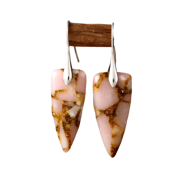 Natural Stone Geometric Shape Earrings