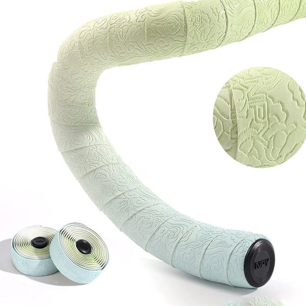 Road Bike Handlebar Tape: Double Pinyin Cloud Pattern Gradient Color Comfortable Shock Absorbing Breathable Handlebar Grips Tape & Pads
