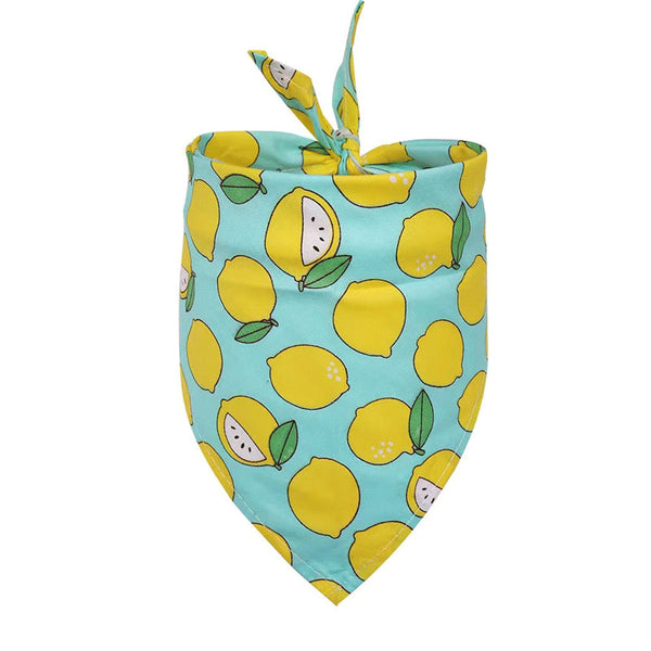 Pet Accessories Summer Fruit Style Pure Cotton Drool Towel Triangle Scarf Dog Clothing & Shoes