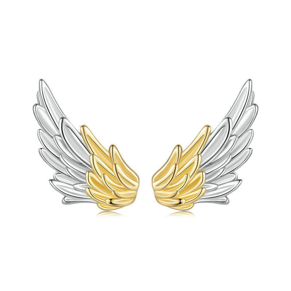 Veile Studios Yinziyun Original Personalized Electroplated Wing In 925 Pure Silver Earrings