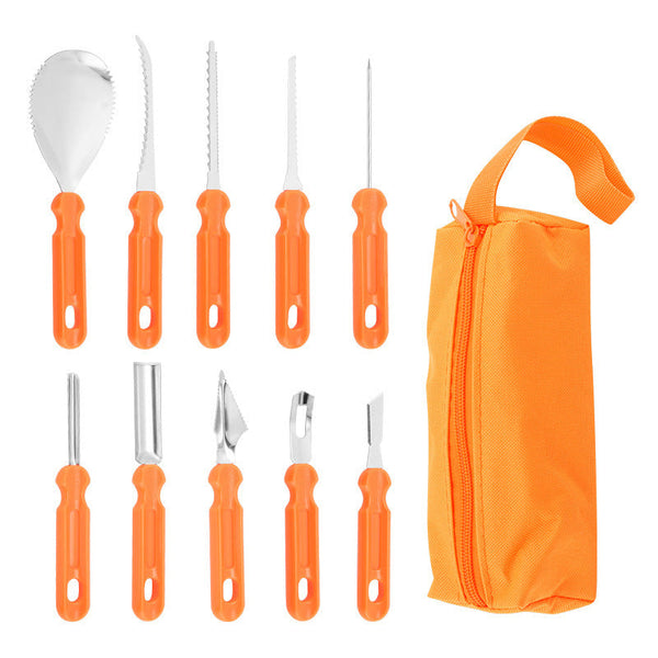 Halloween Pumpkin Carving Knife Ten Piece Set Stainless Steel Fruit Platter Pottery Tool Pottery Tools & Sets