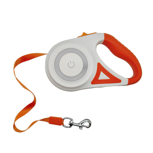 Dog Walking Rope With Led Light Automatic Retractable Traction Non Gripping Leash Leads & Head Collars
