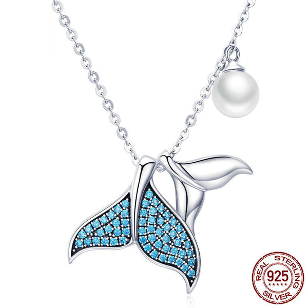 925 Mermaid Tears Zircon Bead Silver Necklace For Women Necklaces & Pendants