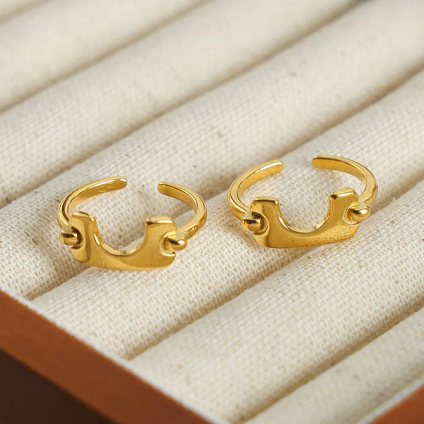 18K Gold Plated Irregular Open Ring Rings